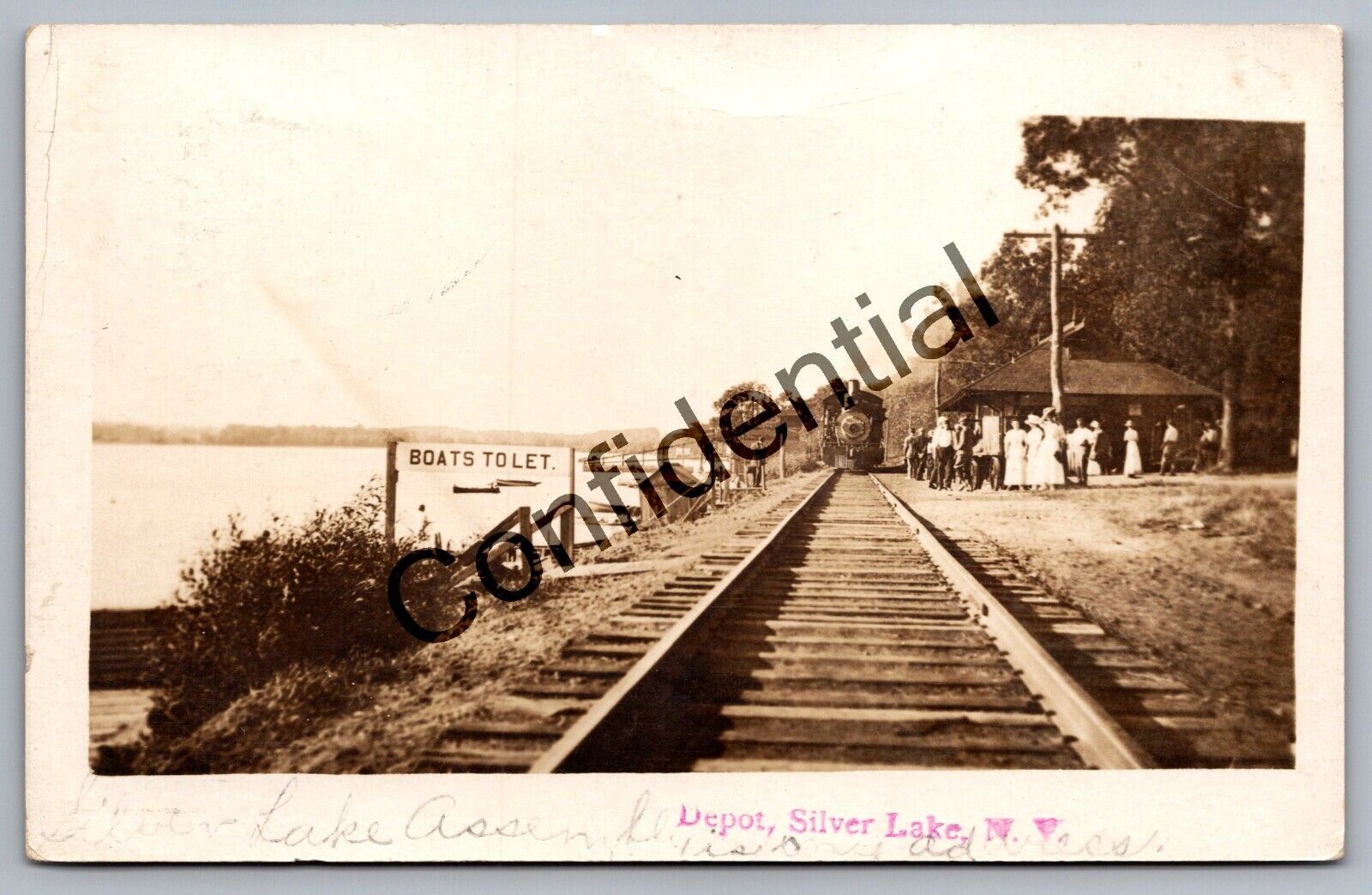 Real Photo Depot & Steam Loco Silver Lake Association New York NY RP RPPC D90