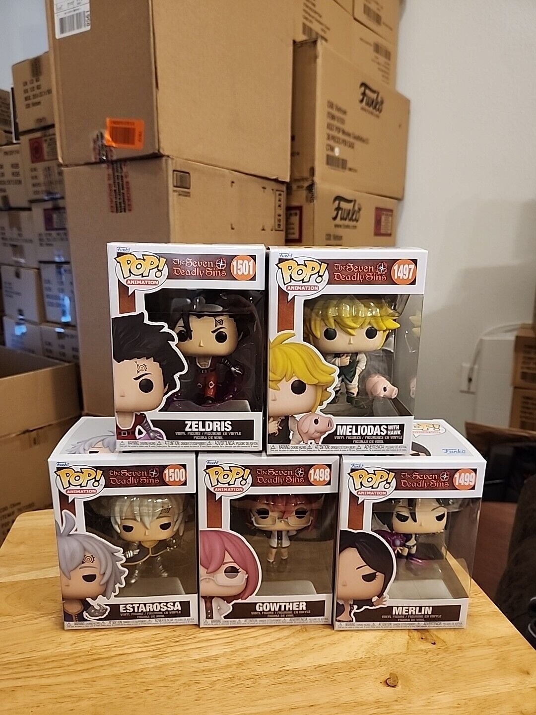 The Seven Deadly Sins Wave 2 Funko PoP Complete Set Of 5 - Mint 