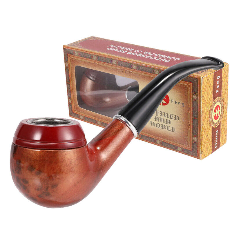 Durable Wooden Wood Smoking Pipe Tobacco Cigarettes Cigar Pipes For Father Gift