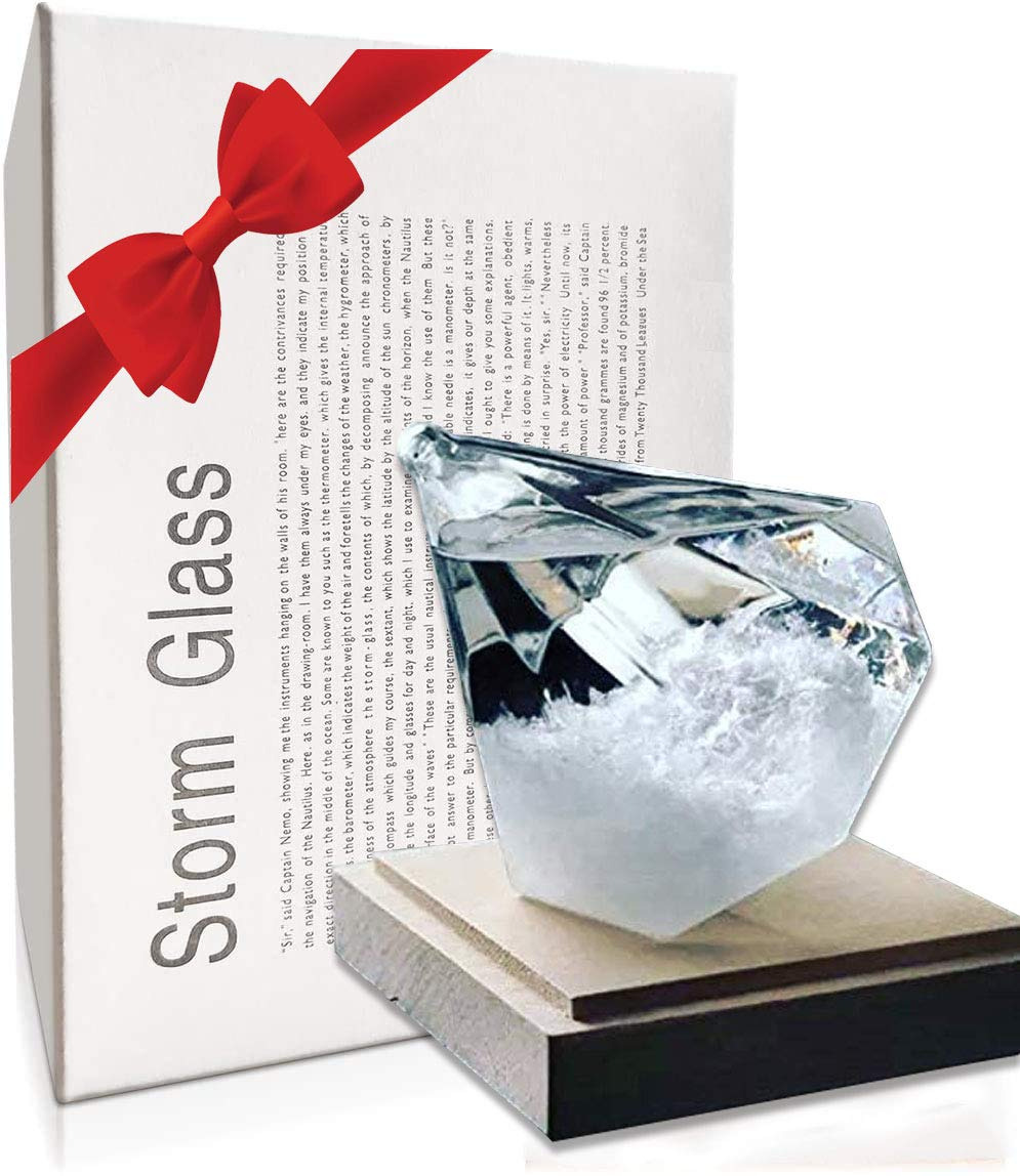 Storm Glass Weather Forecast Barometer Bottle Diamond Predictor Decor for Deskto