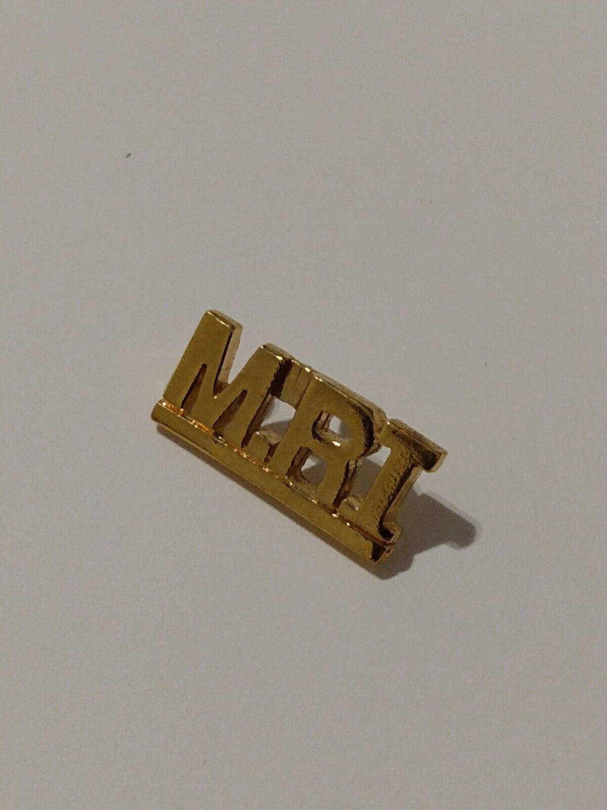 MRI Gold Tone Letters Lapel Tack Pin