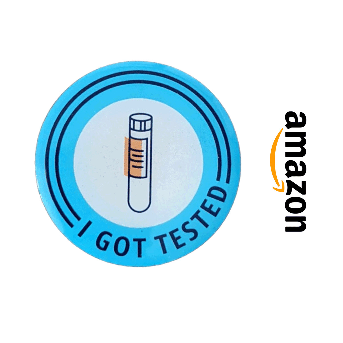 Amazon C0VID Pin I Got Tested Test Tube Pin (Sealed / New) USA 