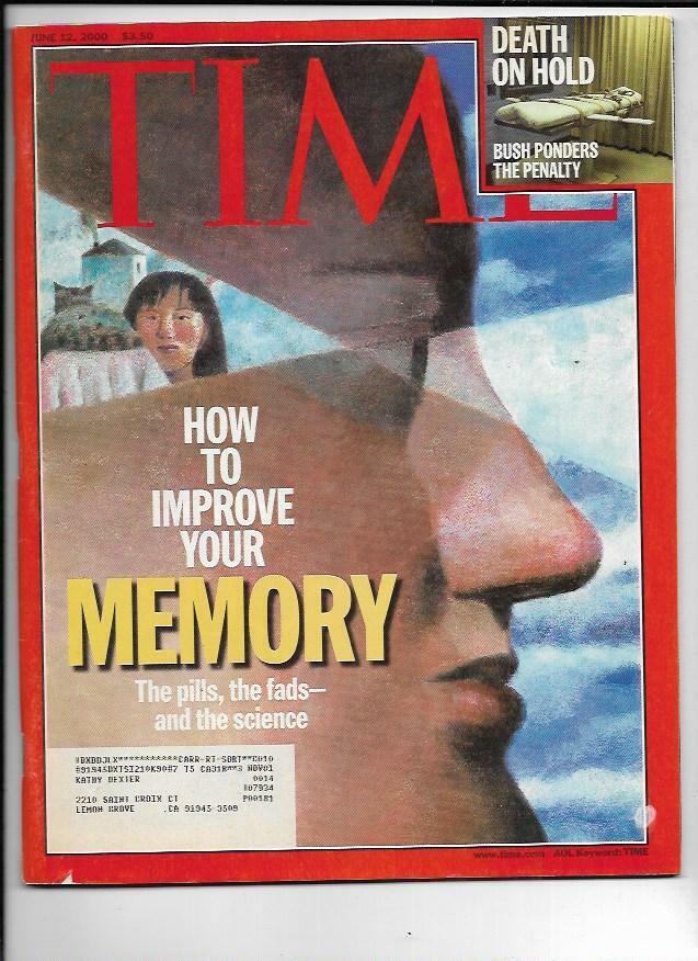 Time Magazine June 12, 2000- How To Improve Your Memory-Pills, Fads, Science