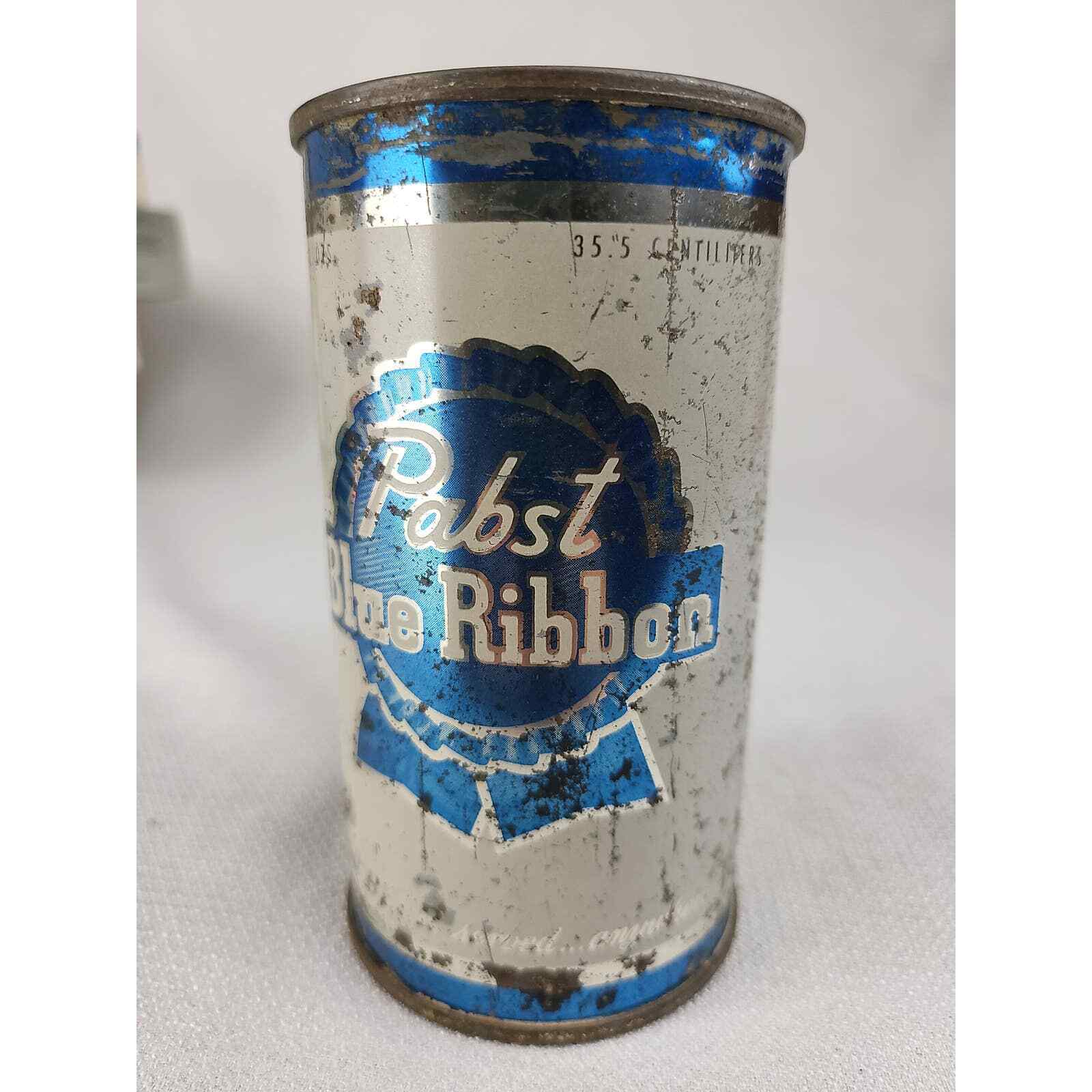 Pabst Blue Ribbon Milwaukee WIS Flat Top Beer Can EMPTY