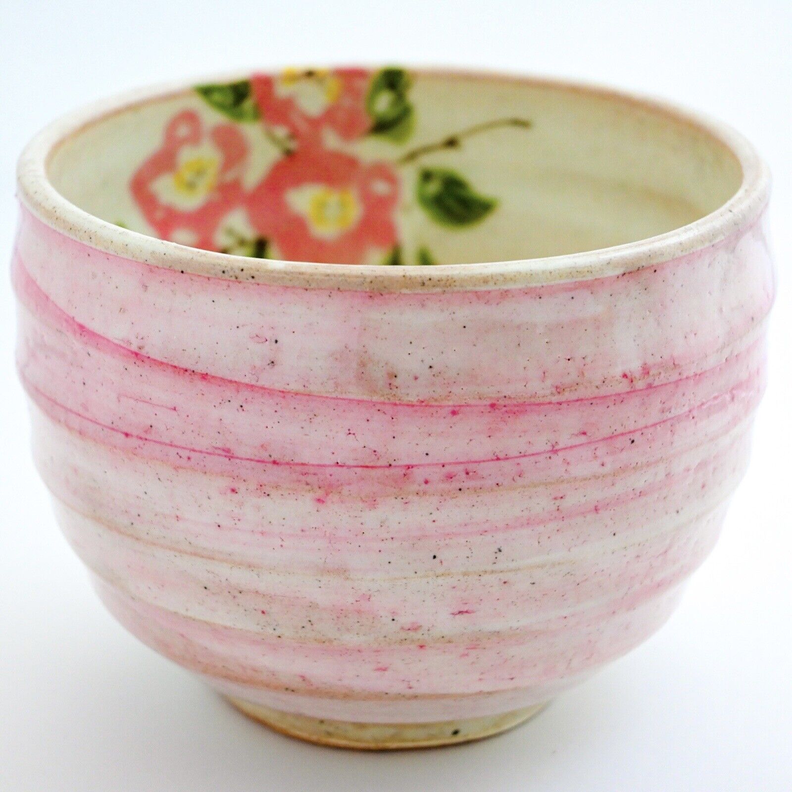 Japan Tea Ceremony Matcha Chawan Tea Bowl Cherry Blossom Sakura Pink Mino ware