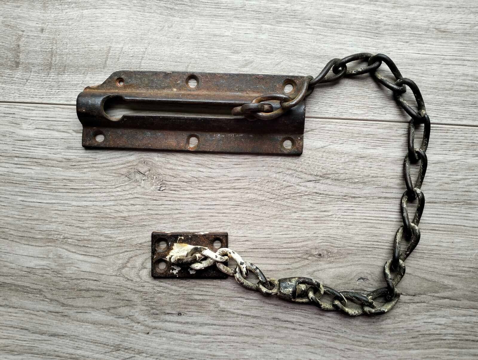 Antique Metal  Security Safety Chain Door Guard Lock Kemick & Sons
