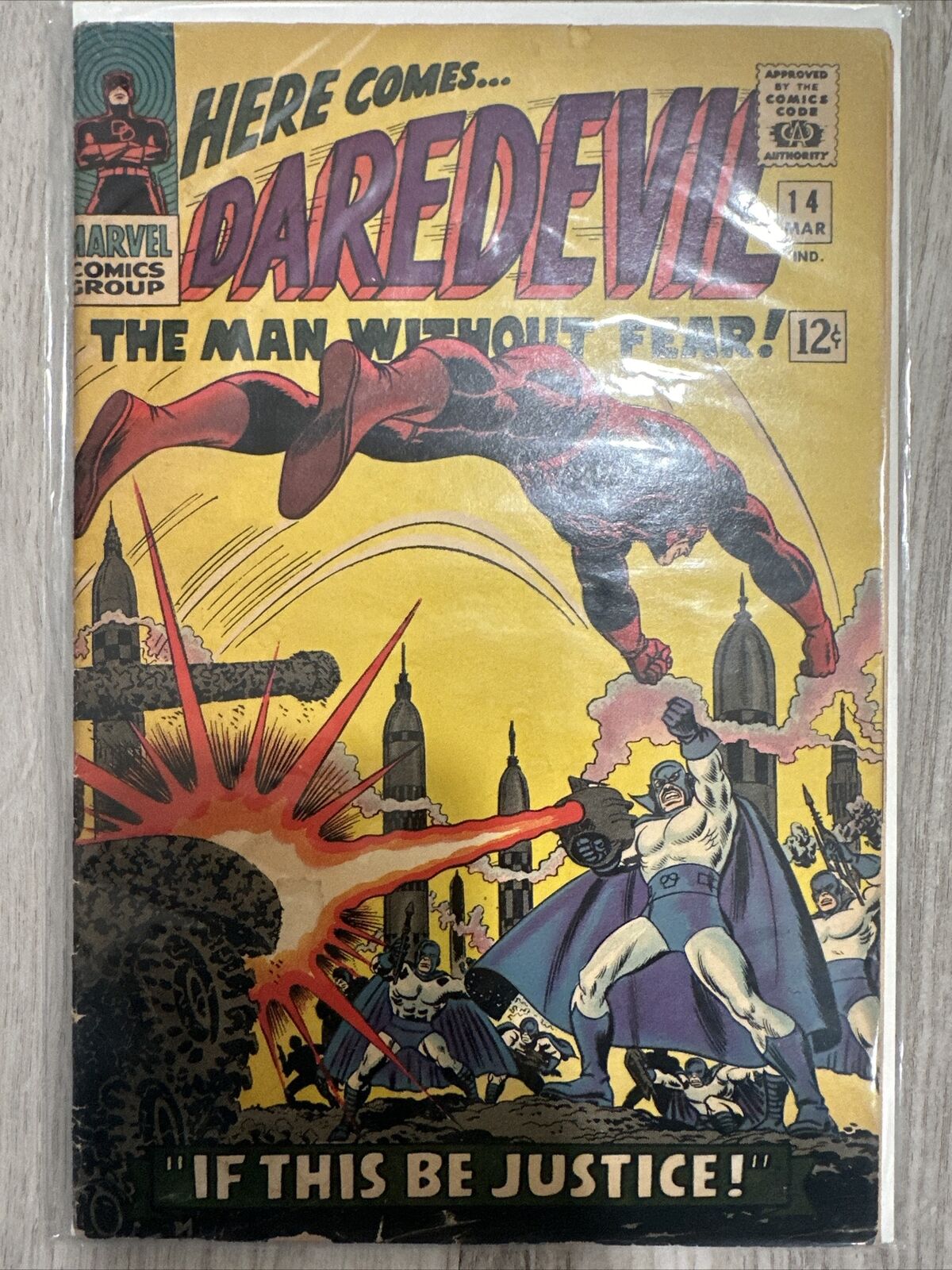 Daredevil #14 VF- 7.5 Ka-Zar and Plunderer Appearance Romita Art Marvel 1966