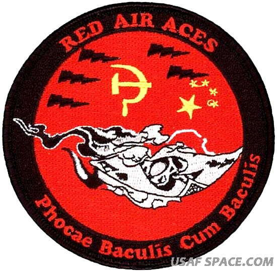 USAF 461st FLIGHT TEST SQUADRON -RED AIR ACES- PHOCAE BACULIS CUM BACULIS- PATCH