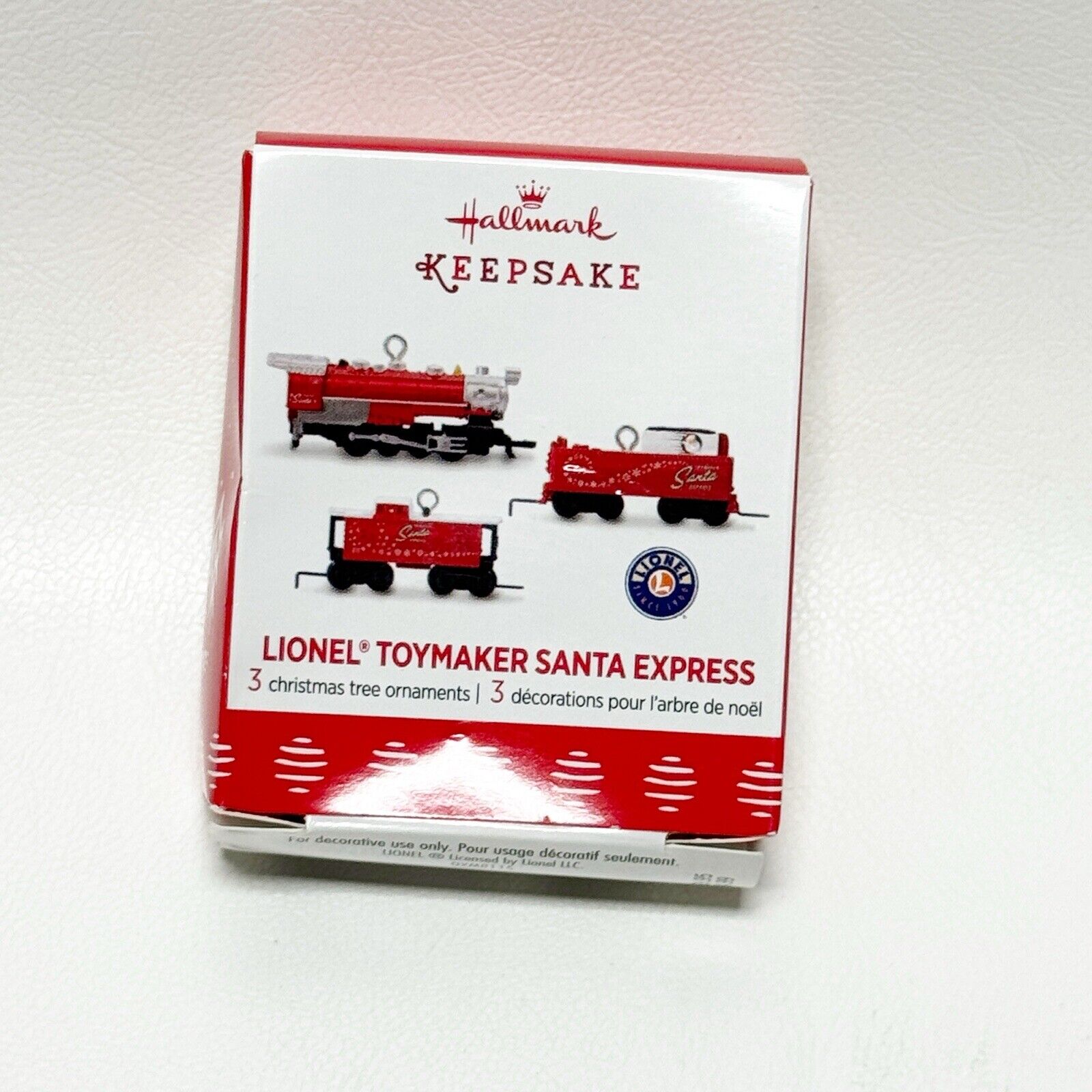 Hallmark Keepsake Ornaments 2017 Lionel Toymaker Santa Express 3 Miniature Set