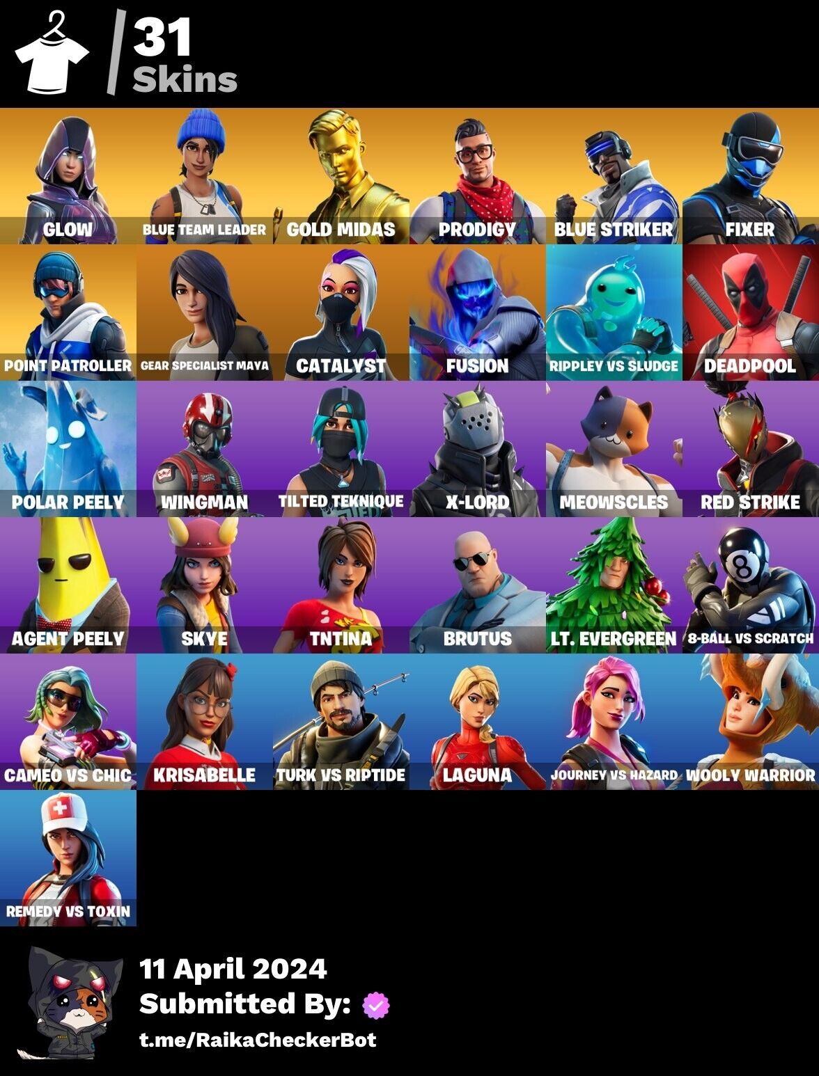 NEW FORTNlTE I 31 Skins FN | Glow, Prodigy, Peely, Catalyst, INTRODUCING, Square