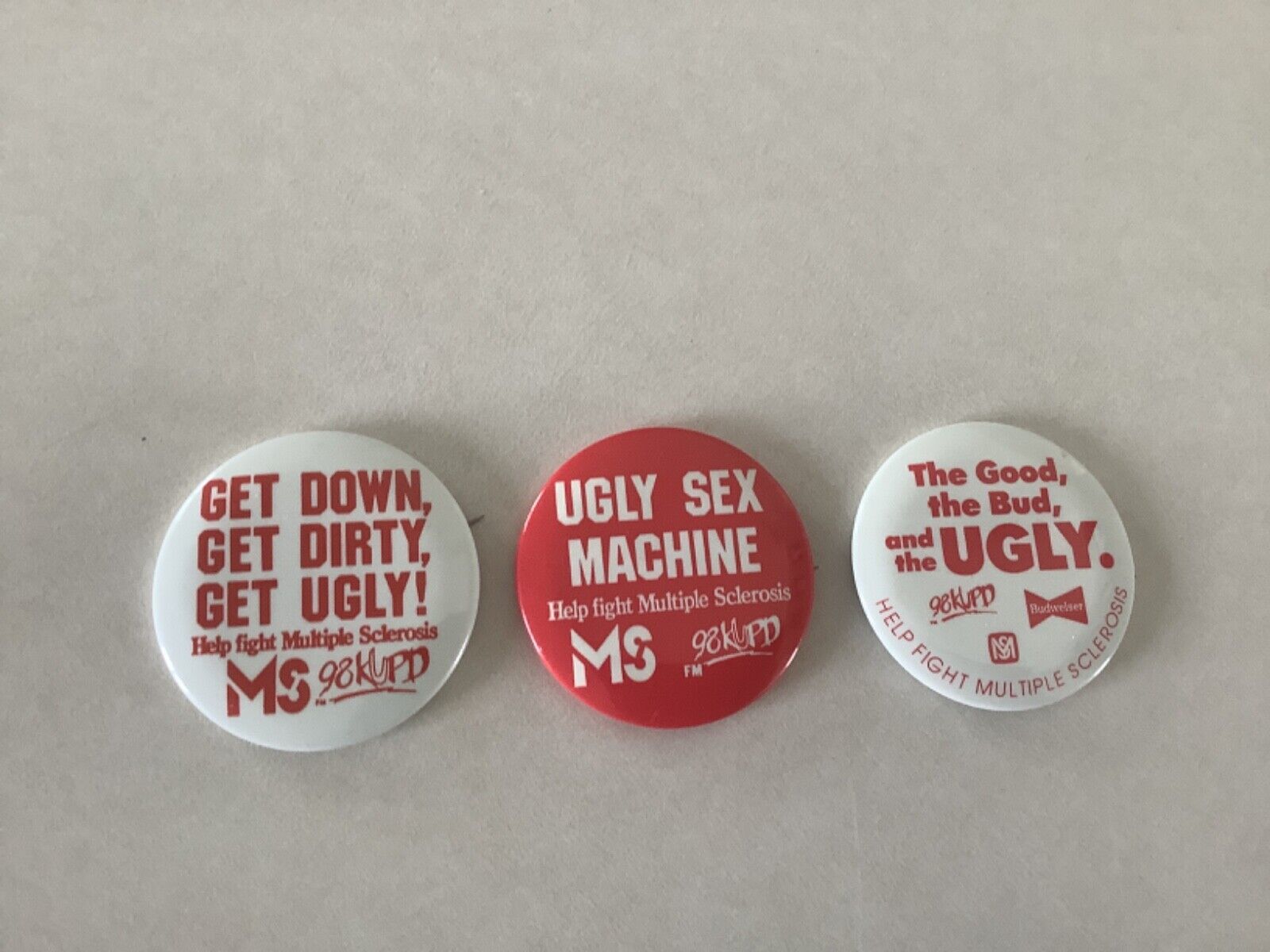 98 KUPD ARIZONA  MULTIPLE SCLEROSIS SEX MACHINE BUTTONS EARLY 80`S