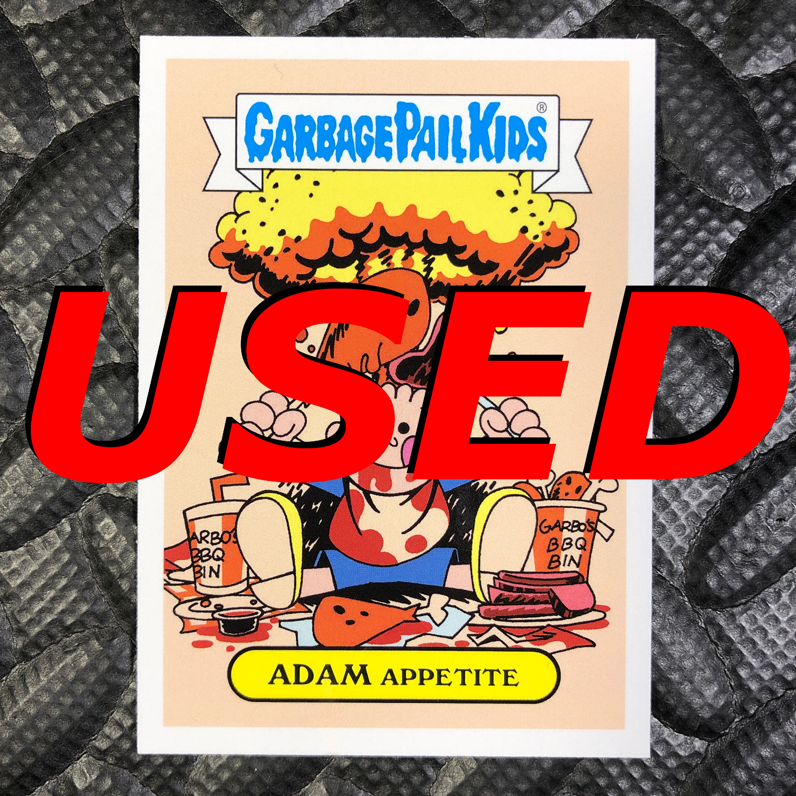 *USED NO REDEMPTION VALUE* GARBAGE PAIL KIDS FOOD FIGHT ADAM BOMB APPETITE CARD