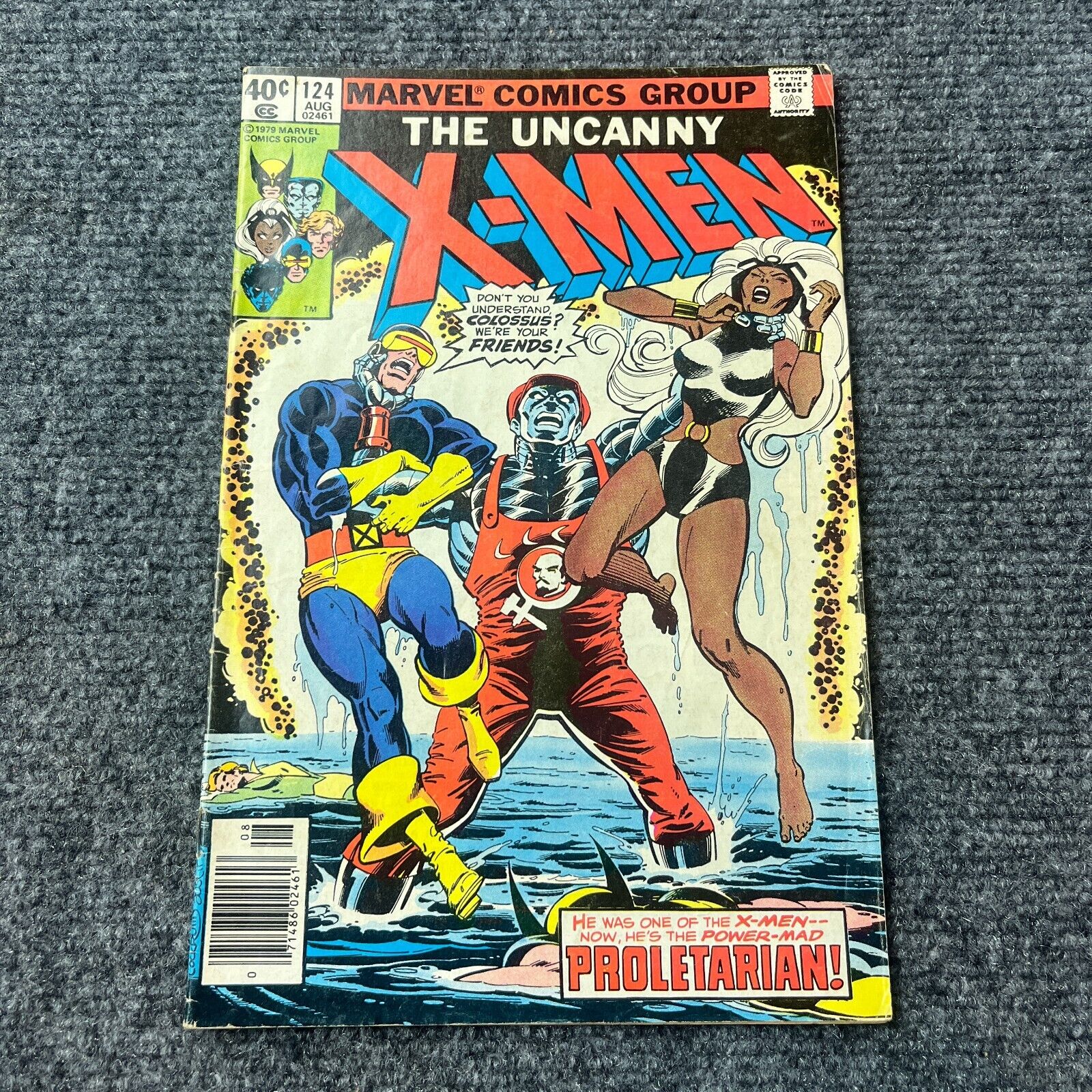X-Men #124 VF Chris Claremont John Byrne Art Marvel 1979 Boarded