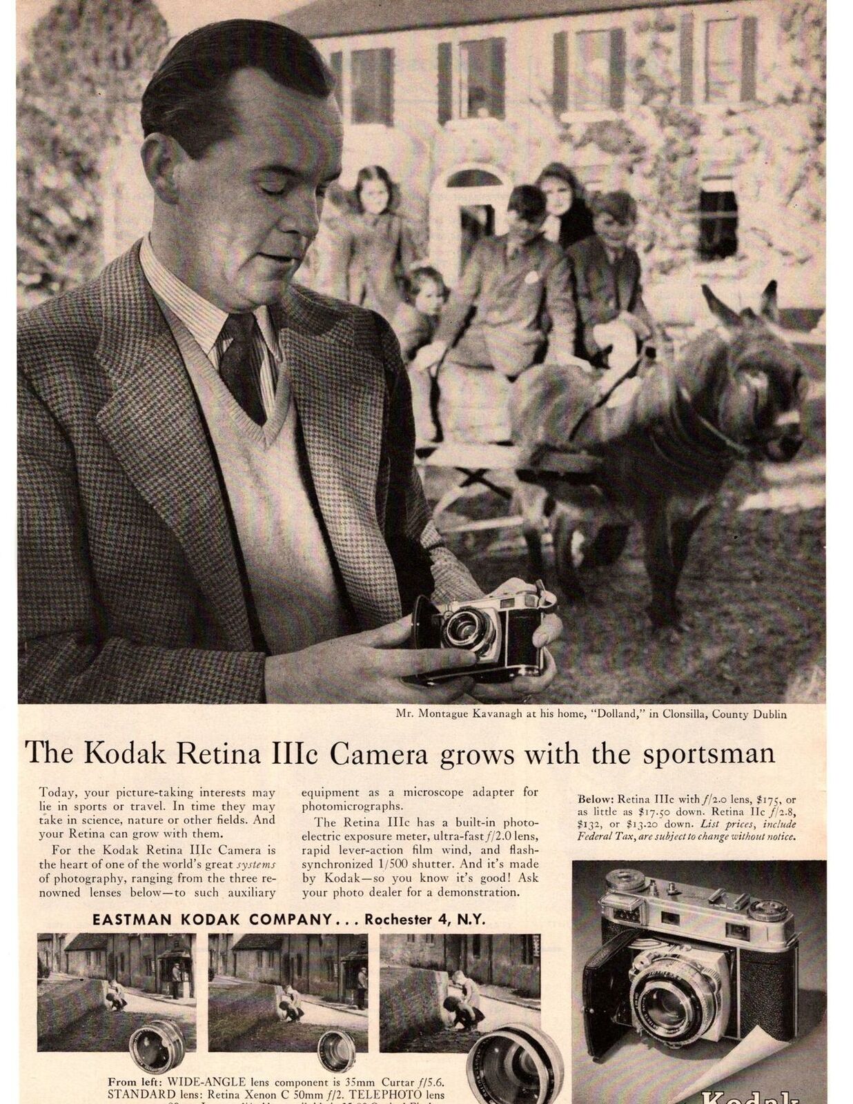 1957 Kodak Retina IIIc Camera \