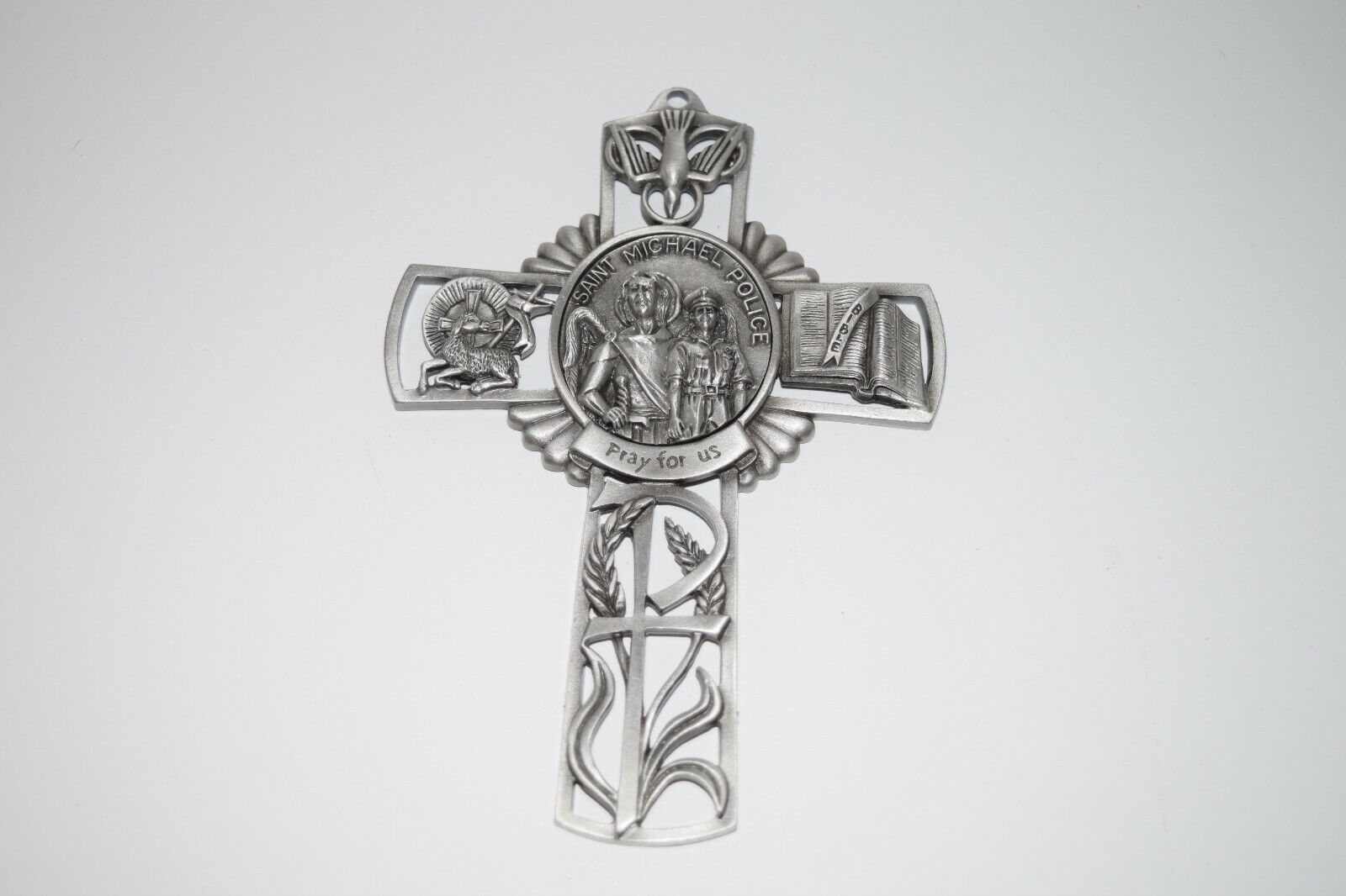 Saint Michael Pewter Cross Pray For Us JCC 2002 5\