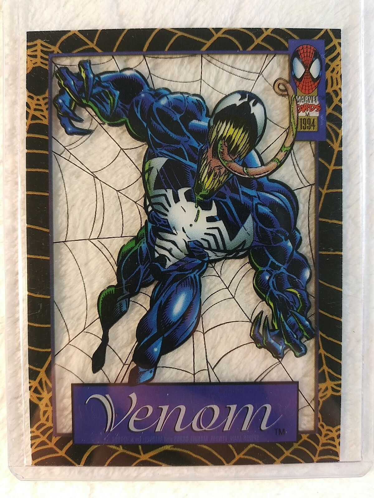 1994 Marvel Venom Insert Chase Card # 4 of 12 Suspended Animation Fleer