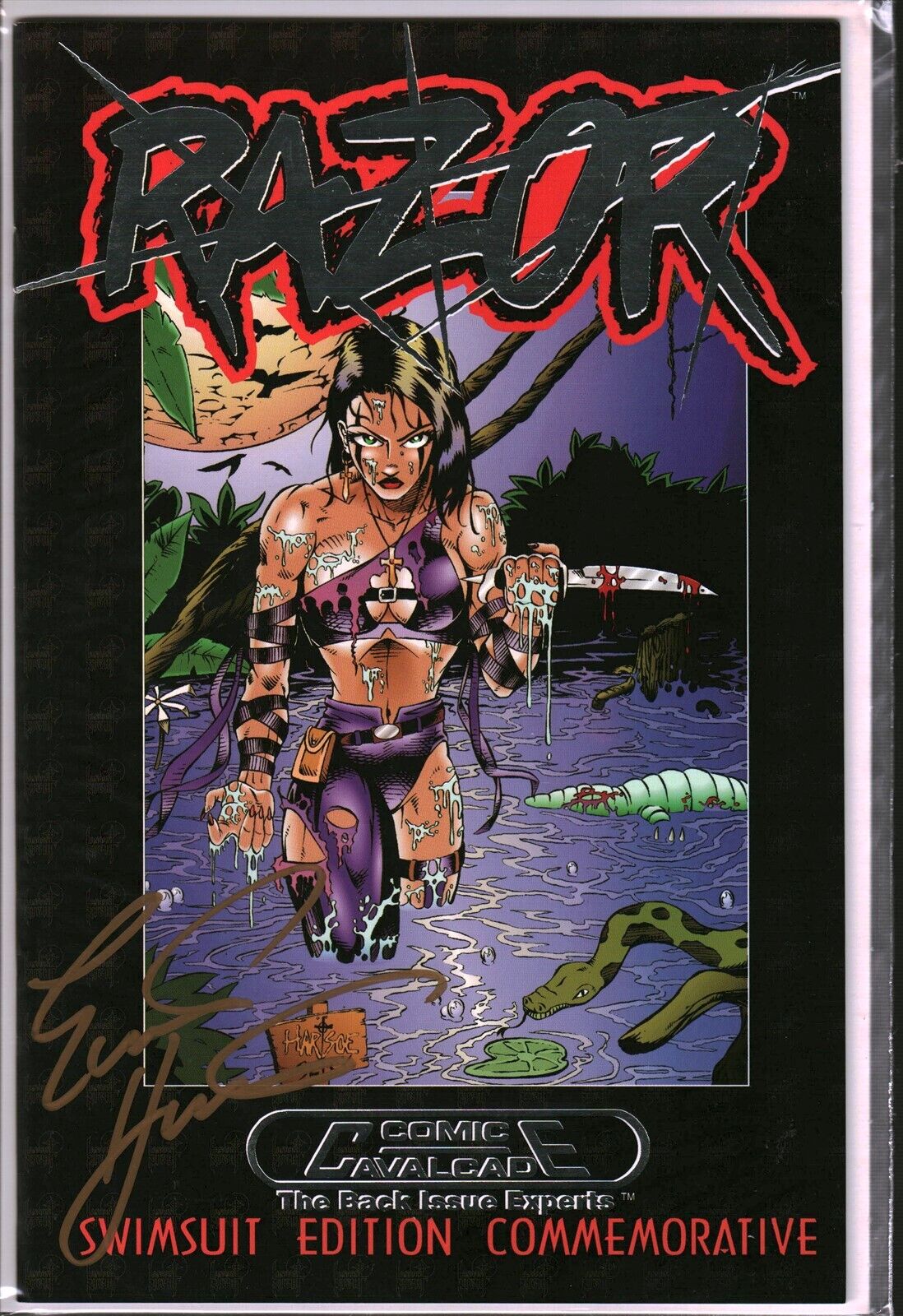 Razor Swimsuit Commemorative Edition Comic Book Signed by Everette Hartsoe COA