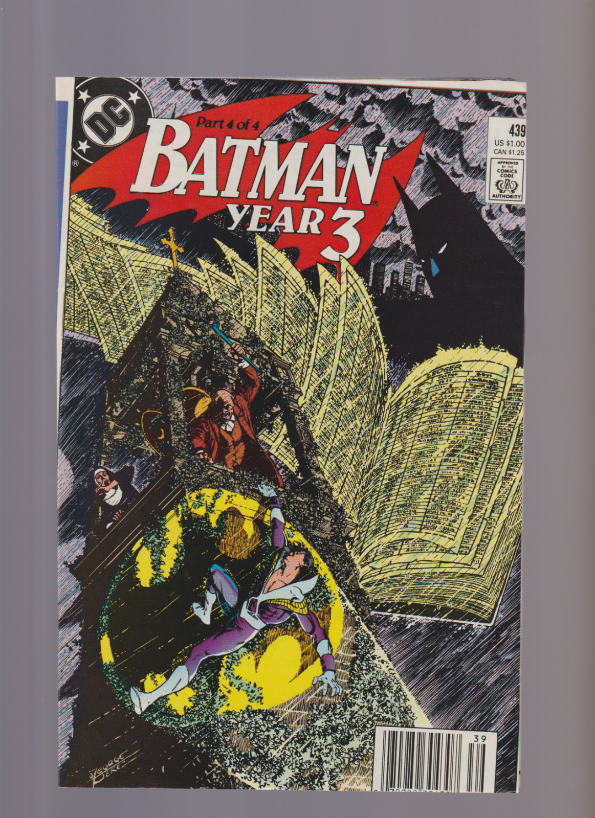 Batman #439 (1989)- NEWSSTAND SEVERAL FACTORY ERROR MISCUT COVER & PAGES