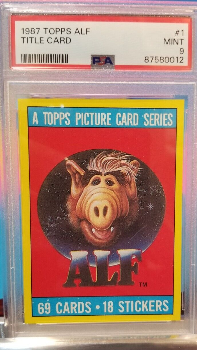 💥 1987 ALF Ser1 TITLE CARD #1 PSA 9 MINT THE PERFECT GIFT PERFECT GIFT 💥