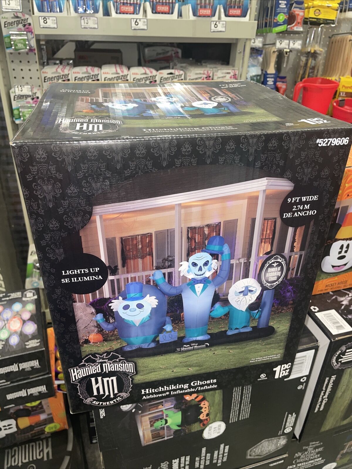 Disney Haunted Mansion Hitchhiking Ghosts Blowup Inflatable Light Up 9ft Wide