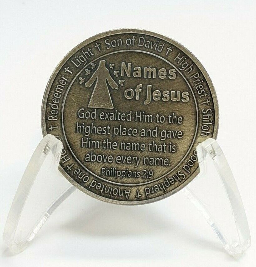 Armor of God Names of Jesus High Relief Round Coin Philippians 2:9