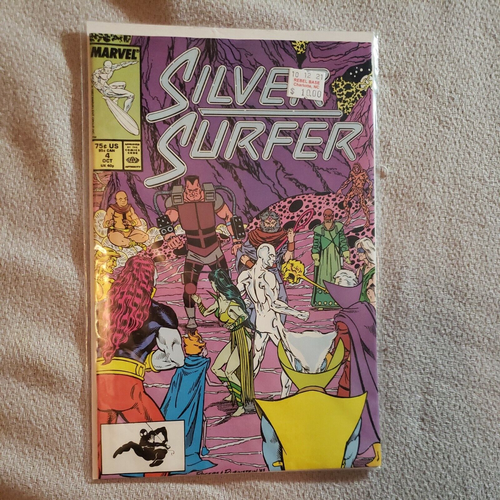 Silver Surfer #4 (Oct 1987, Marvel) the cosmic entities & celestial appearances