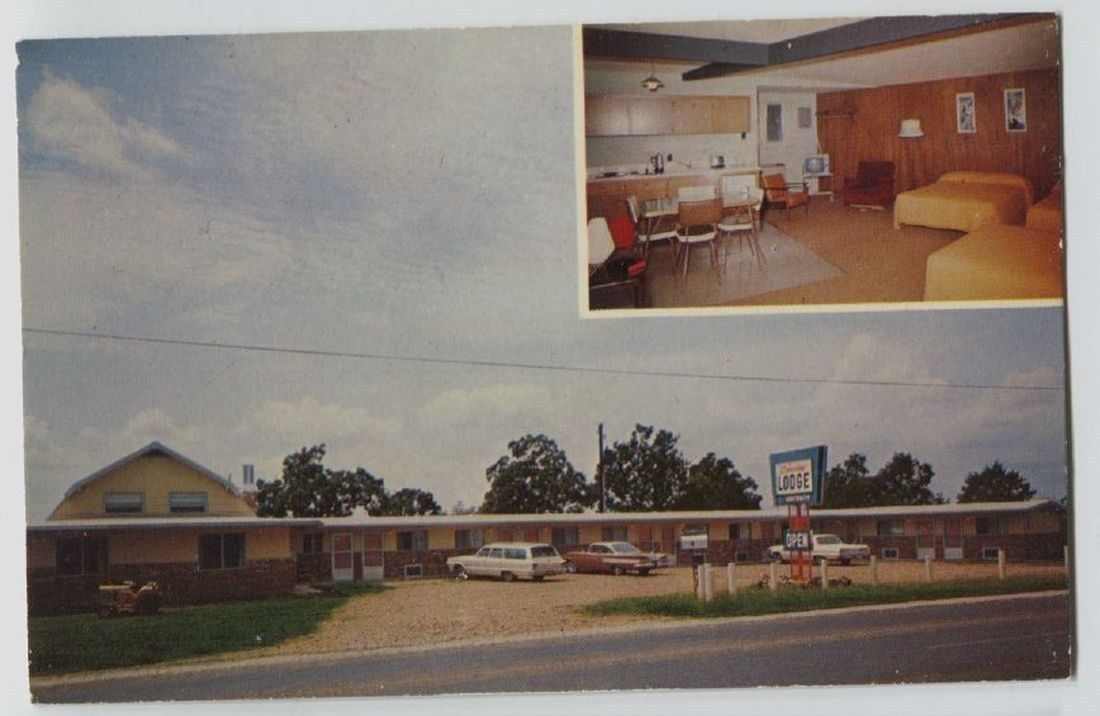 Vintage Hermitage MO Missouri Lakeview Lodge Postcard