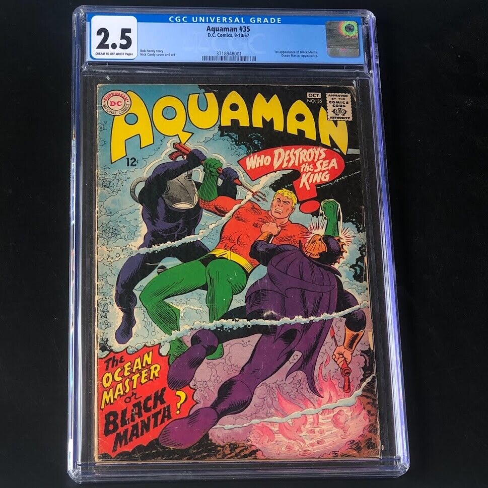 Aquaman #35 (1967) 💥 CGC 2.5 💥 1st Appearance of BLACK MANTA DC Comic