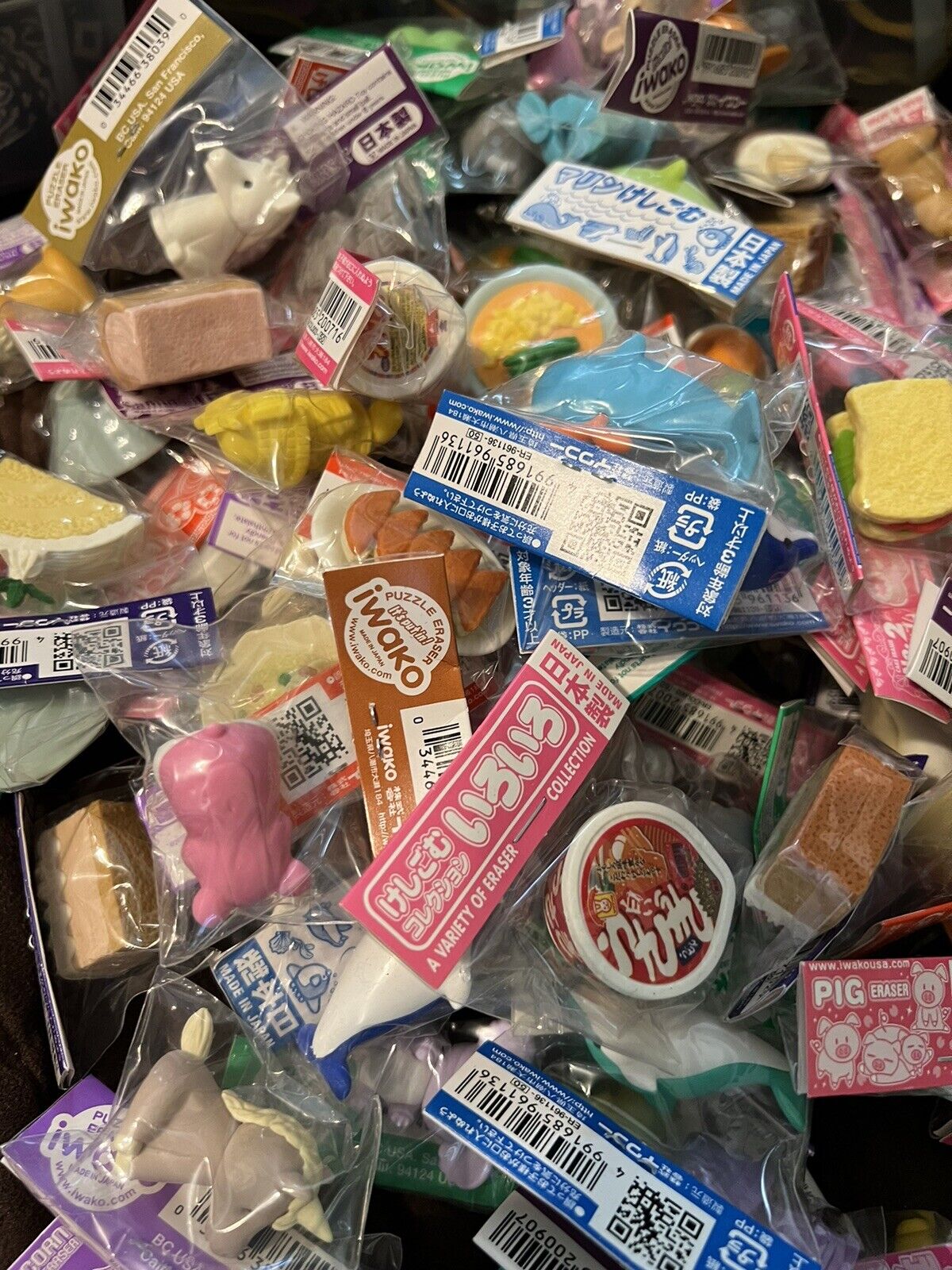 103 RETIRED & NEW Sealed IWAKO Japanese Eco-Friendly Puzzle Erasers MANY RARE