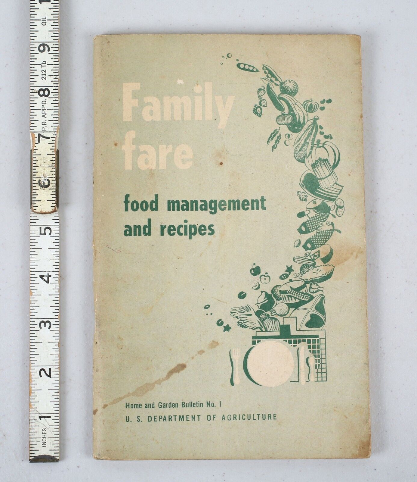 Vintage 1950 Family Fare Food Management Recipes Booklet U.S.D.A  Pamphlet 