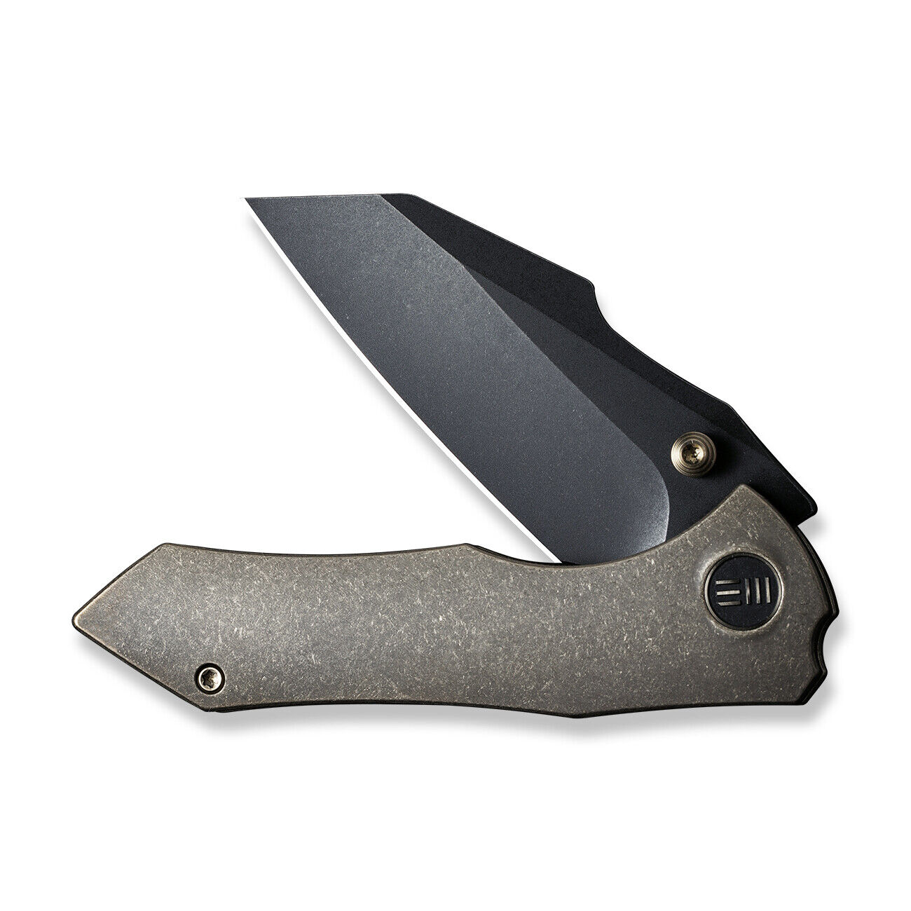 WE Knife High-fin 22005-2 Frame Lock 20CV Steel Bronze Titanium Pocket Knives