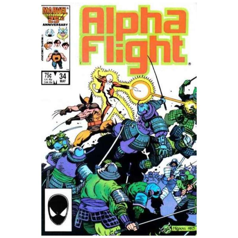 Alpha Flight (1983 series) #34 in Near Mint minus condition. Marvel comics [b/