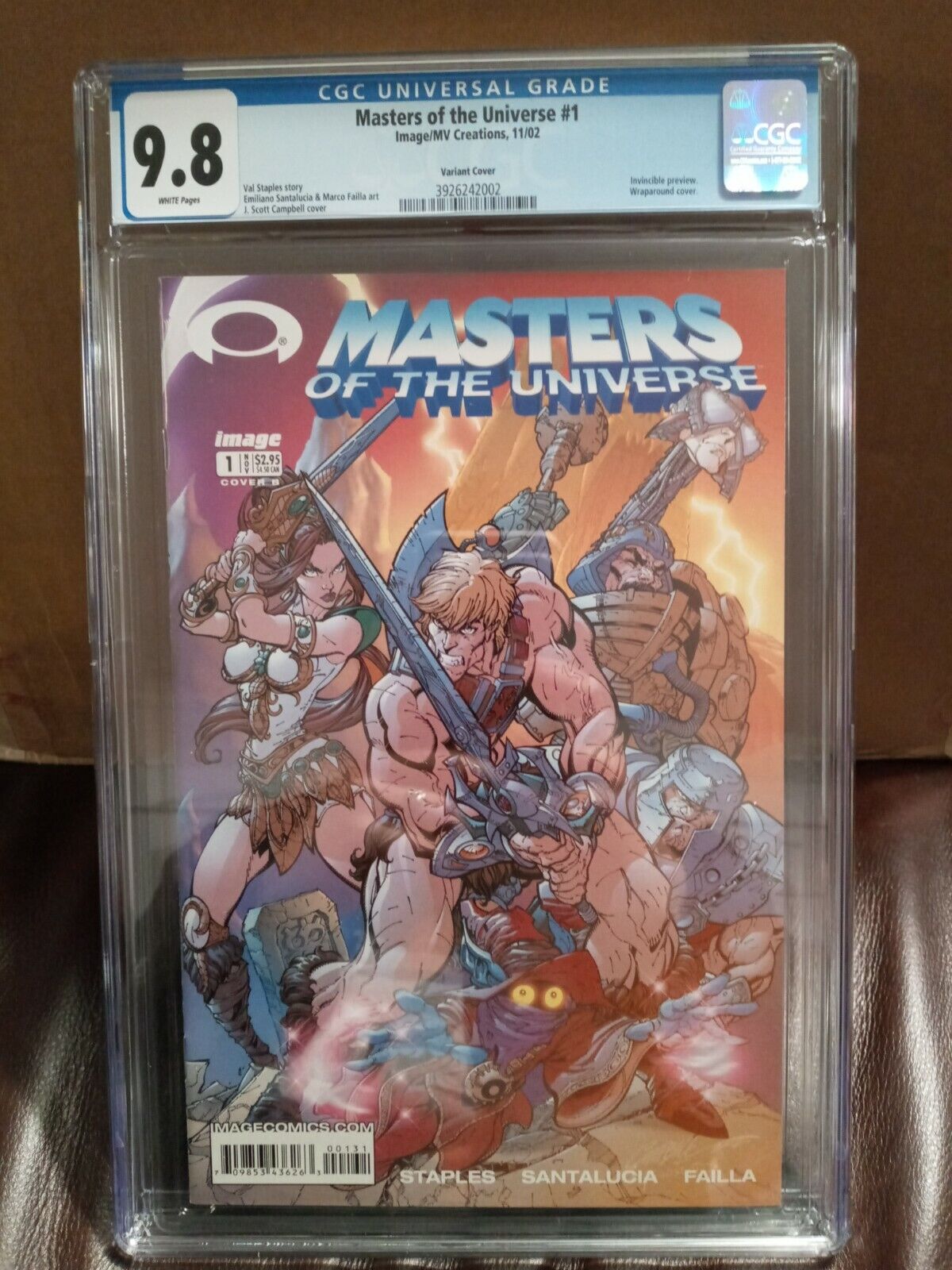 Masters of the Universe 1 J Scott Campbell Variant CGC 9.8 Invincible Preview