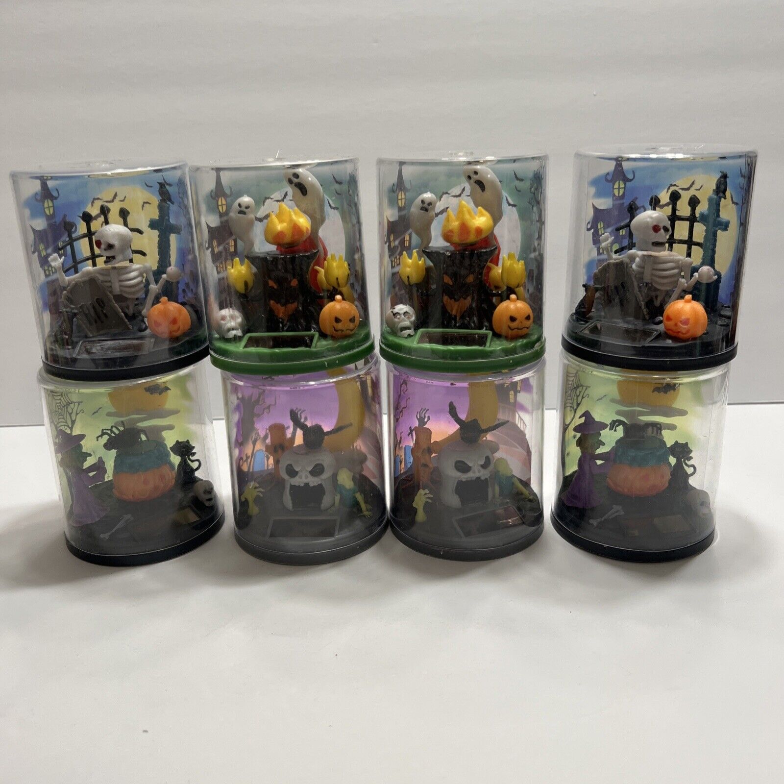 Lot of 8 Greenbriar Solar Powered Dancing Toys Halloween Skeletons,ghosts,spider