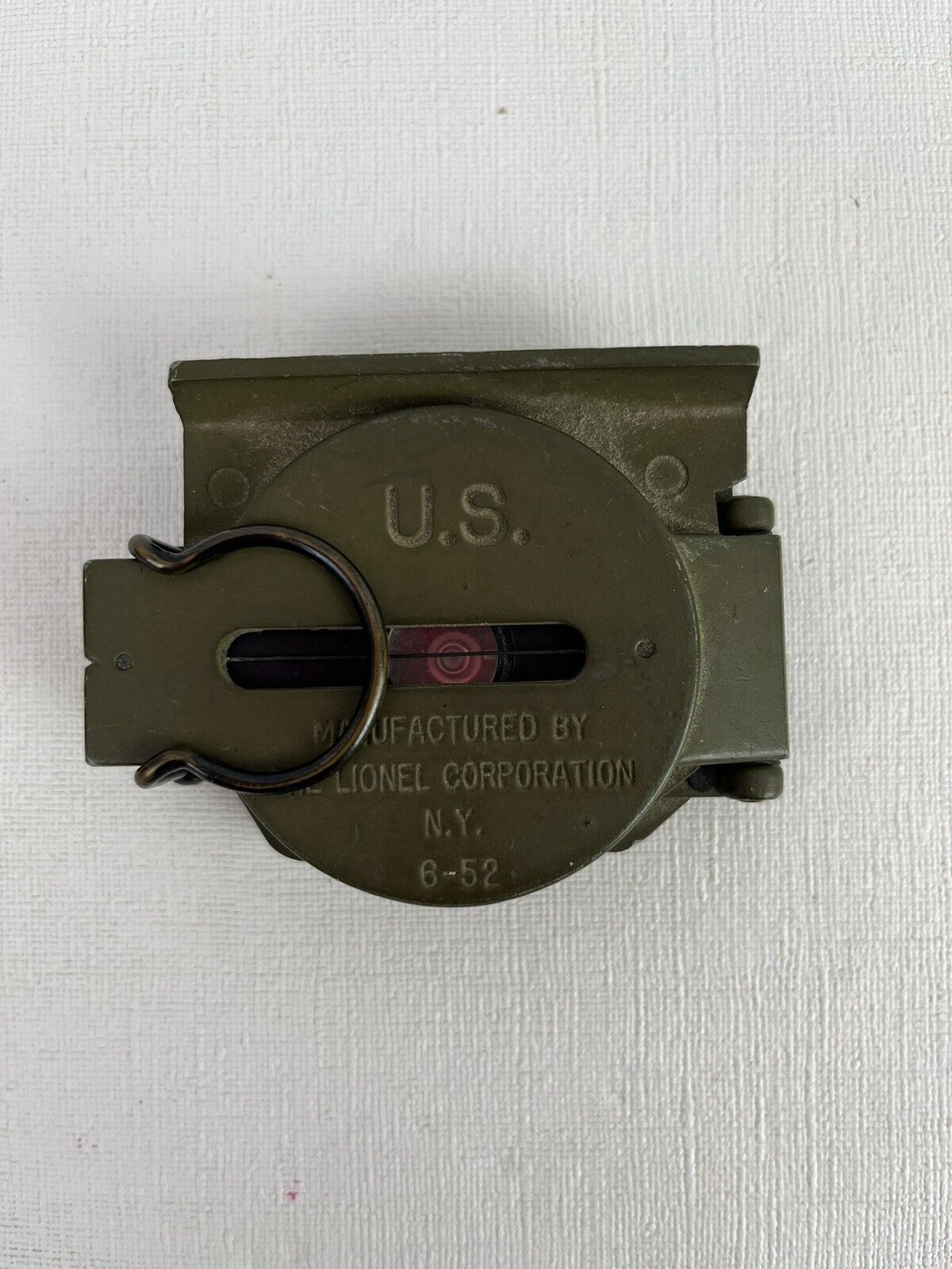 Vintage Original Military Lionel Company Compass Hand Held Koren War Era - 1952