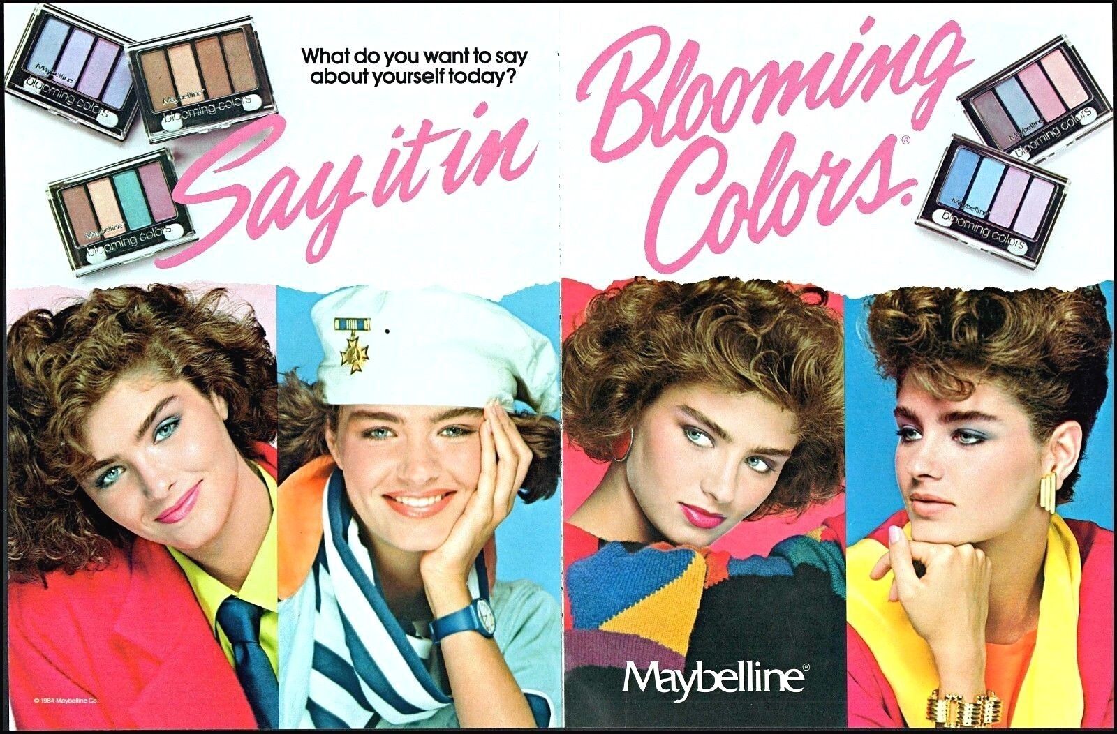 1985 Maybelline blooming colors make-up teen girls 4 photo Print Ad   ads17