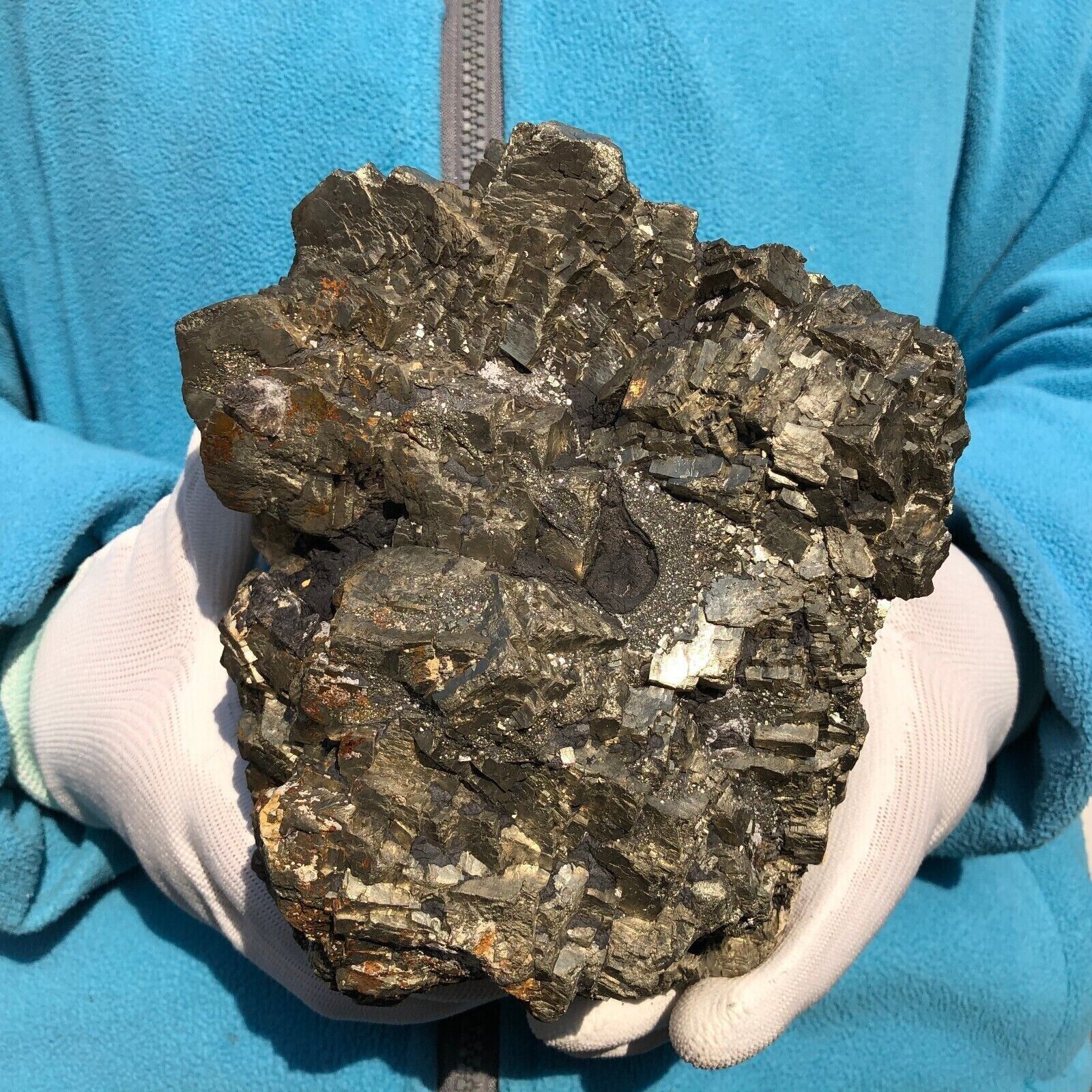 9.6 LB Natural Pyrite Raw Stone Quartz Crystal Mineral Specimen