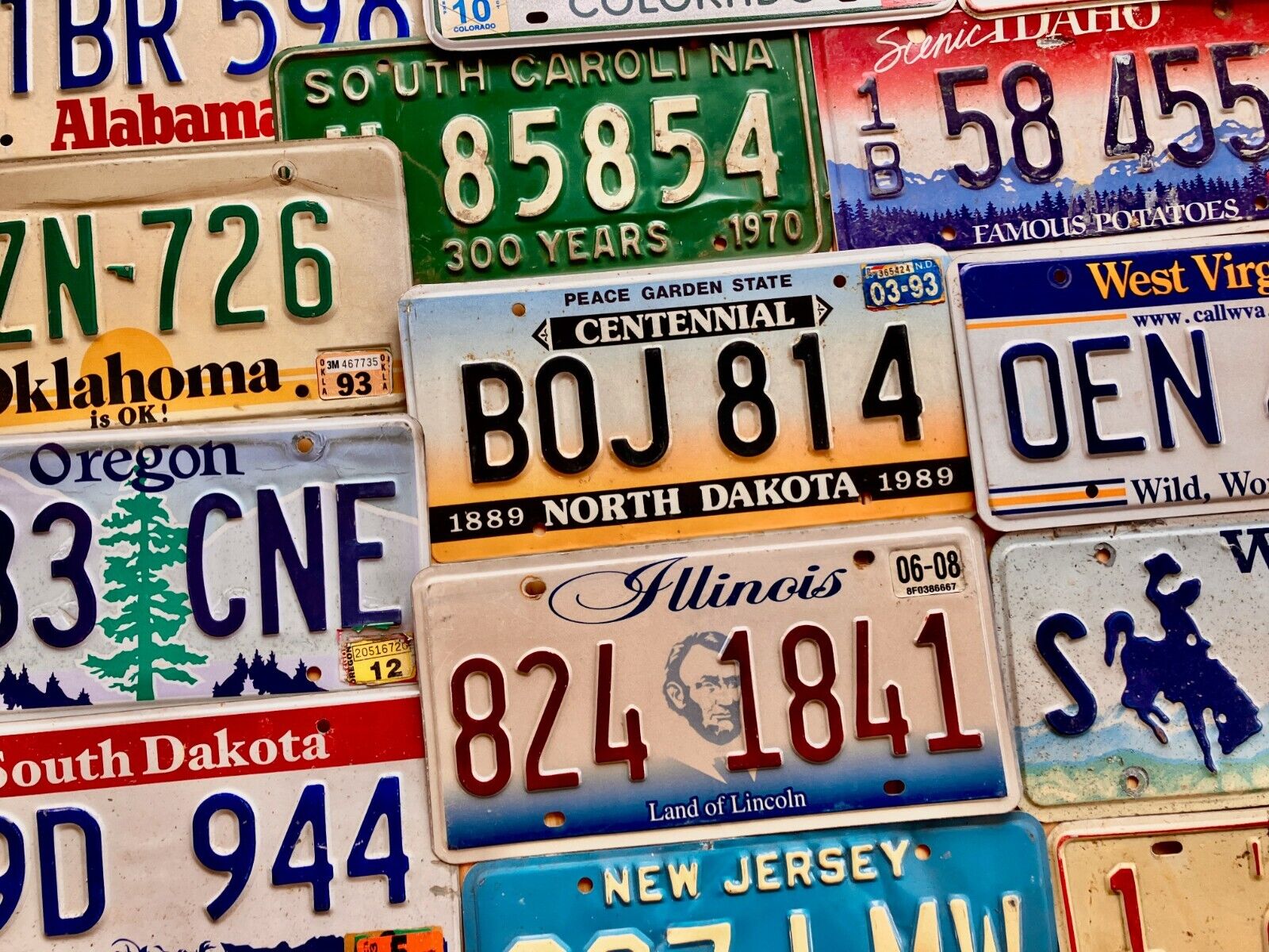 Embossed License Plates in Craft Condition -  All States Available & More