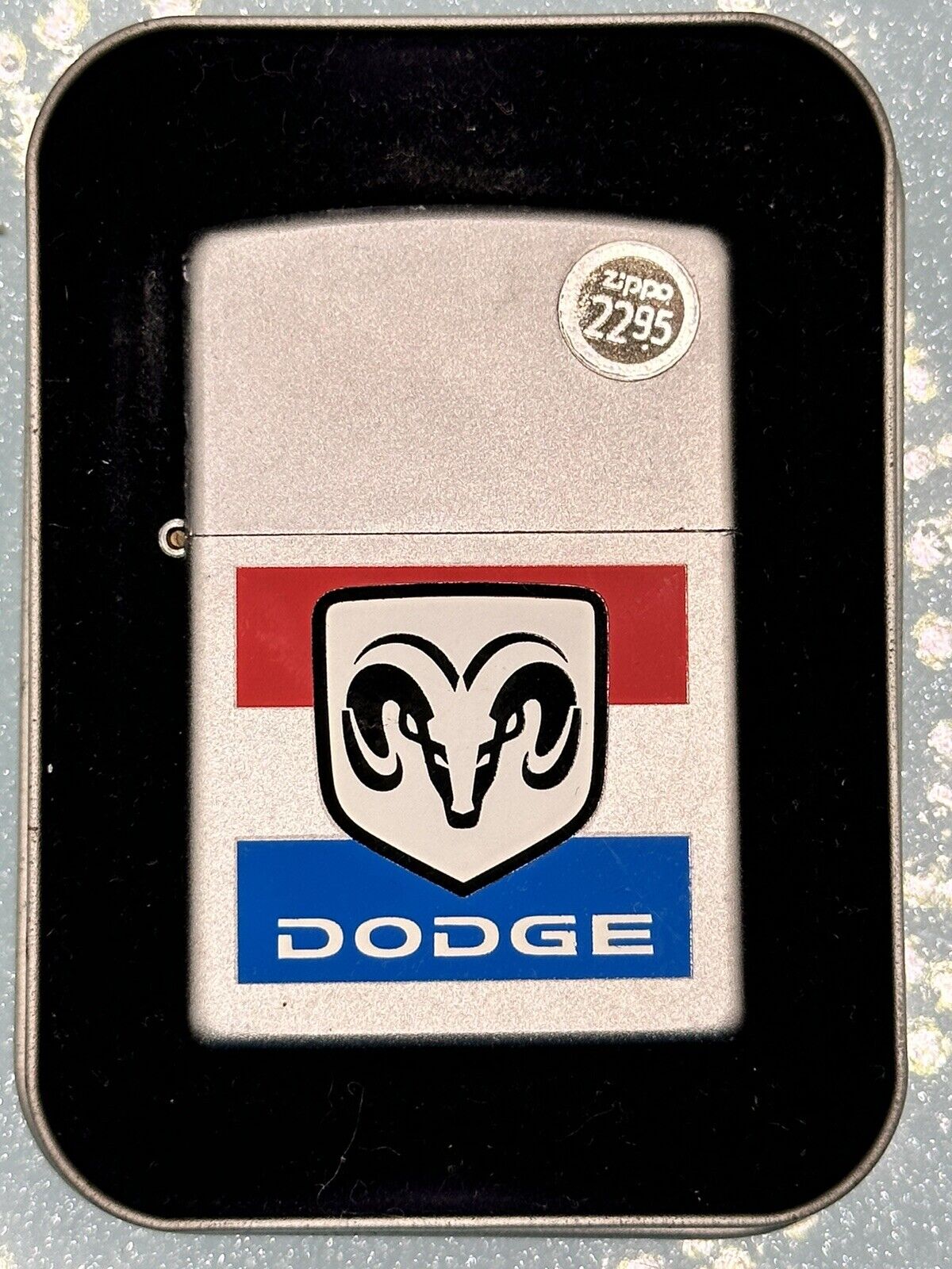 Vintage 2004 Dodge Americana Chrome Zippo Lighter NEW