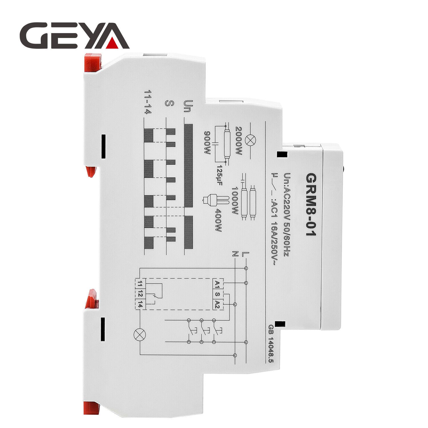 GEYA Latching Relay Memory Relay Impulse Relay Electronic 16A 12V-240V Din Rail