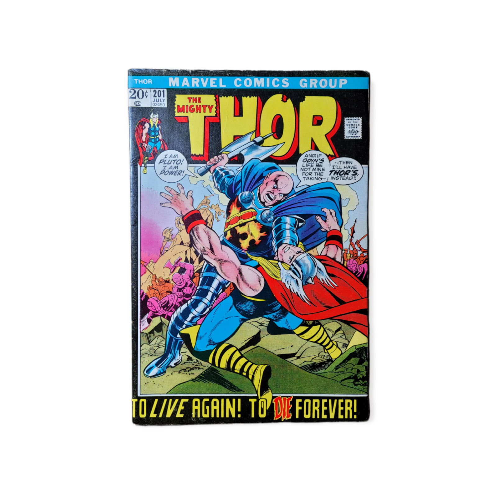 The Mighty THOR #201 1st appearance of Blackworld (1972) Bronze Age VG+ FN- RAW