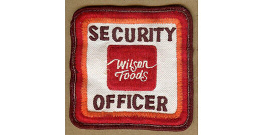 Vintage WILSON Meats, Foods, CEDAR RAPIDS,Iowa Ia Security Officer, Guard PATCH