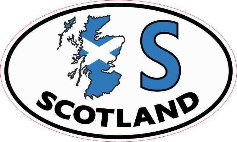 5X3 Oval S Scotland Sticker Vinyl Travel Vehicle Decal Car Stickers Hobby Decals