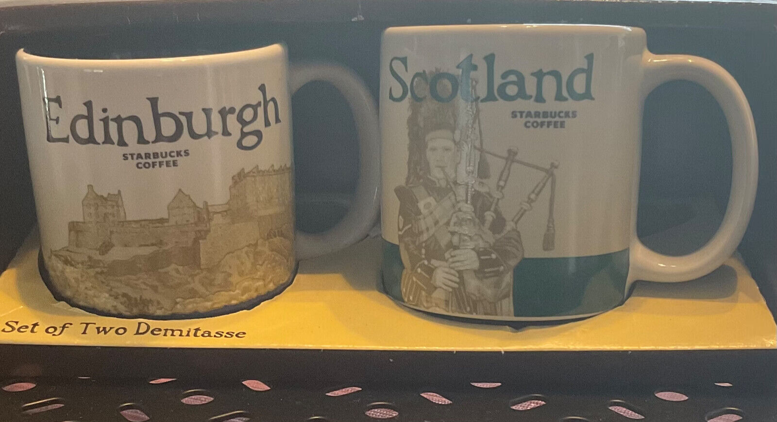 Starbucks Mug Icon Series Demitasse Mugs Edinburgh/Scotland Espresso 3 oz New