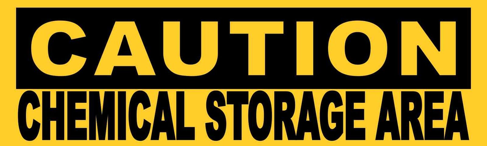 10 x 3 Caution Chemical Storage Area Magnet Magnetic Sign Magnets Business Decal