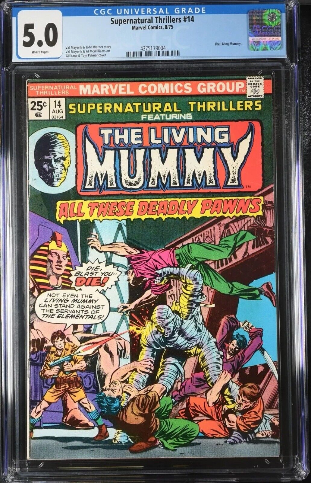 Supernatural Thrillers #14 1975 CGC 5.0 wp - The Living Mummy.