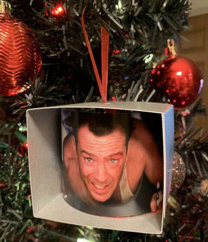 Die Hard Bruce Willis John McClane Vent Parody Funny Christmas Ornament