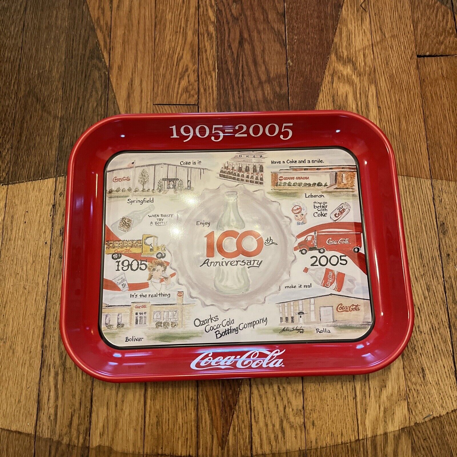 2005 Coca-Cola 100th Anniversary Ozarks Metal Tray