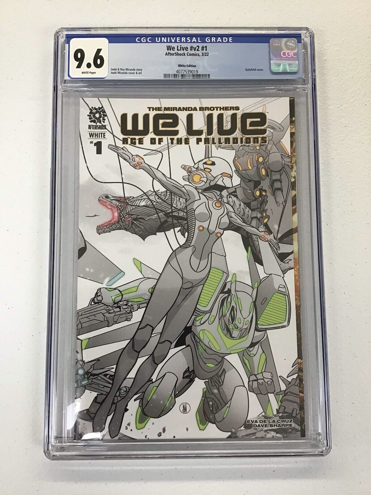We Live Age of the Palladions #1, White Main Cover A, CGC 9.6