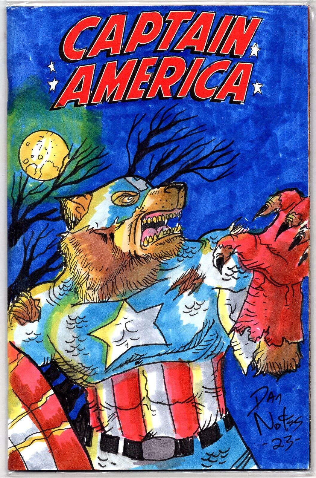 ONE-OF-A-KIND HAND-DRAWN, INKED AND COLORED SKETCHCOVER COMIC by Dan Nokes WERE